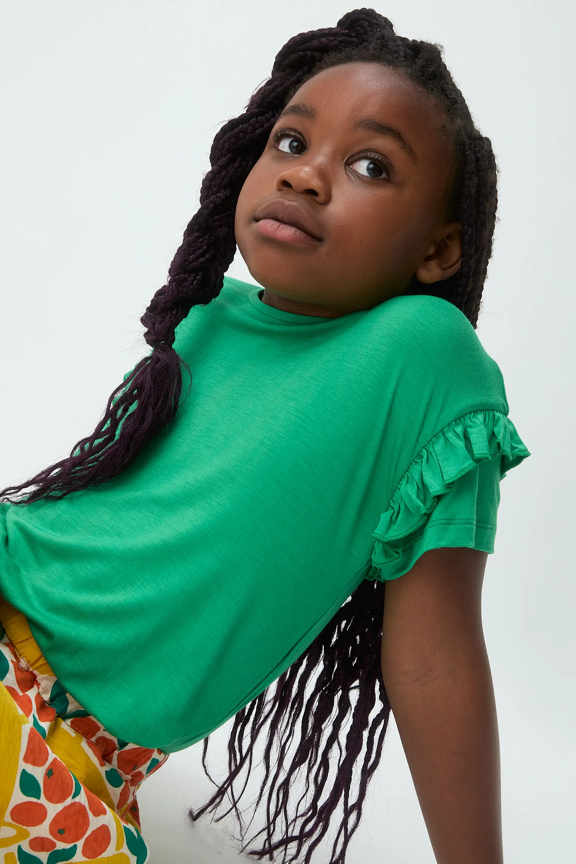 Camiseta básica de niña color verde - Image 4