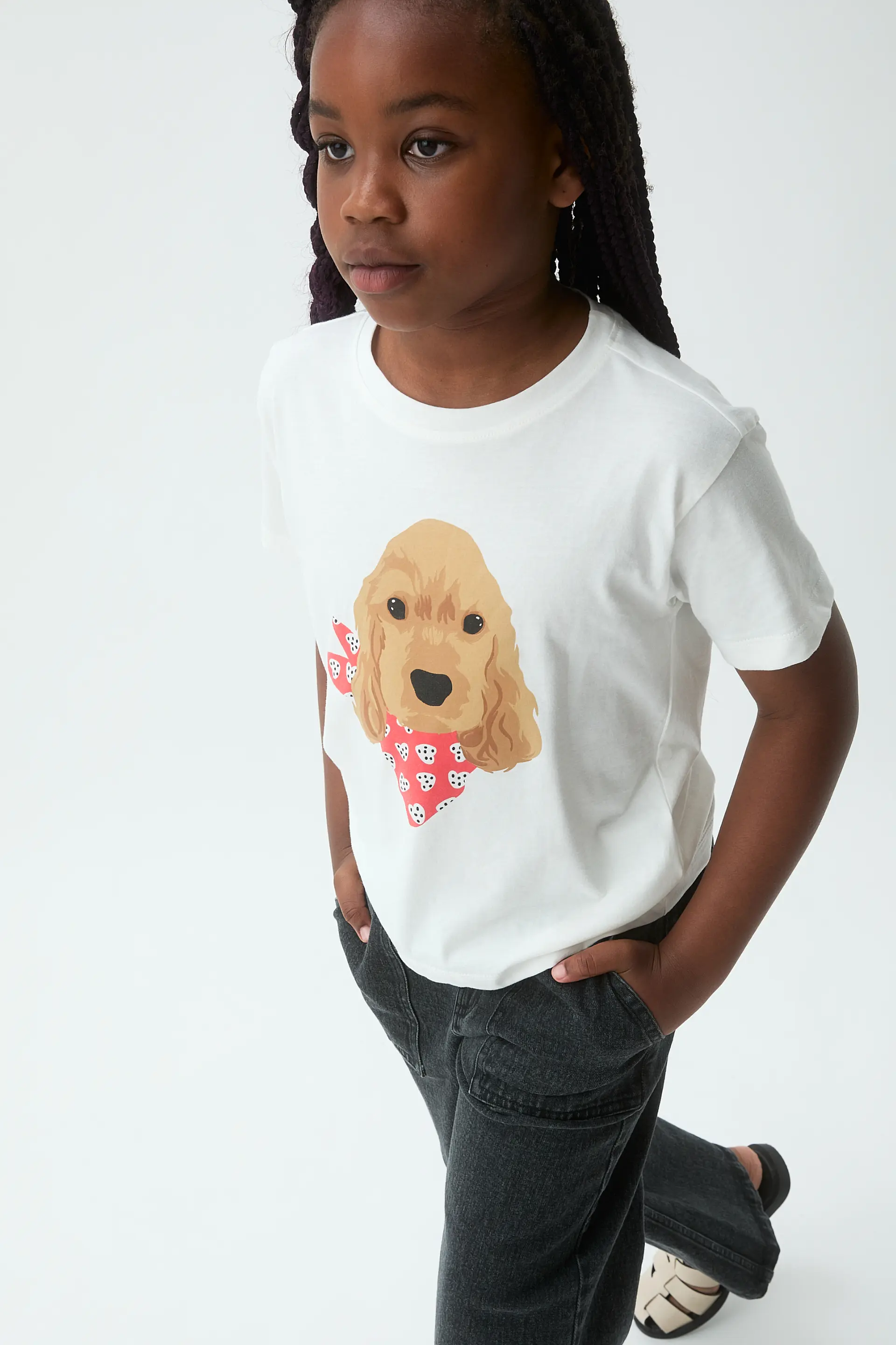 Camiseta de niña con estampado de perrito Coker - Image 4