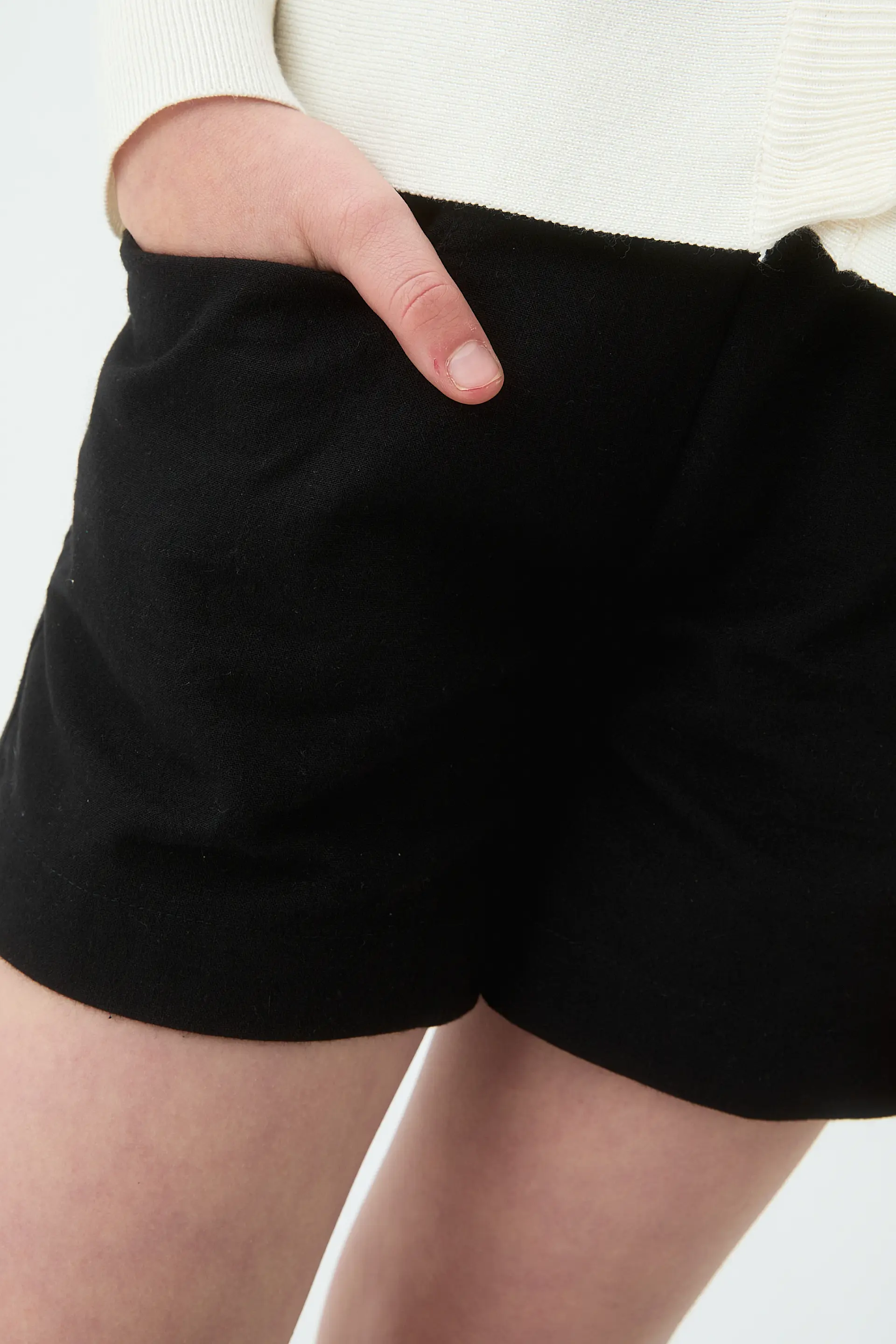Shorts de niña 100% algodón negro - Image 3