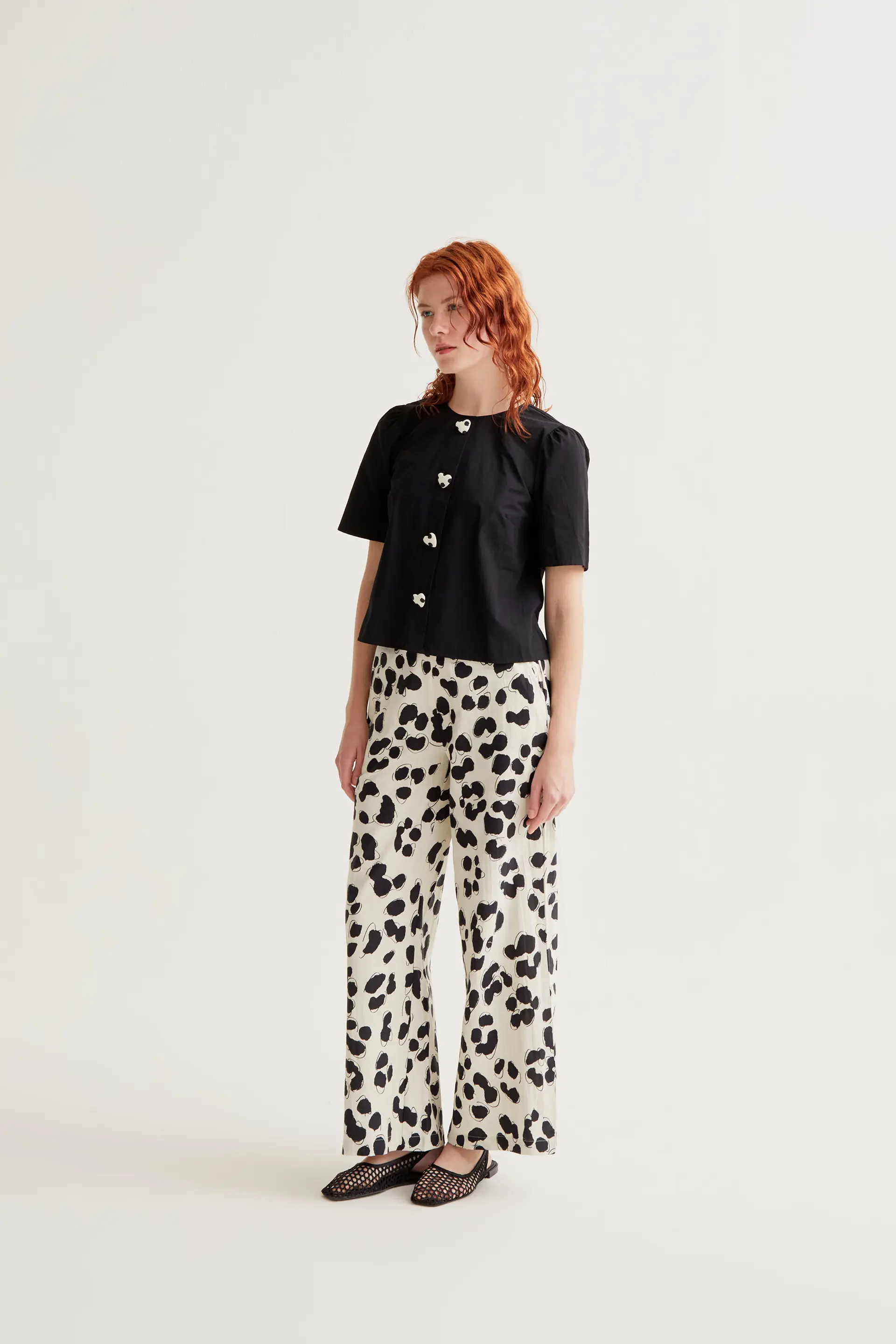 Top 100% algodón con botones de corazones - Image 5