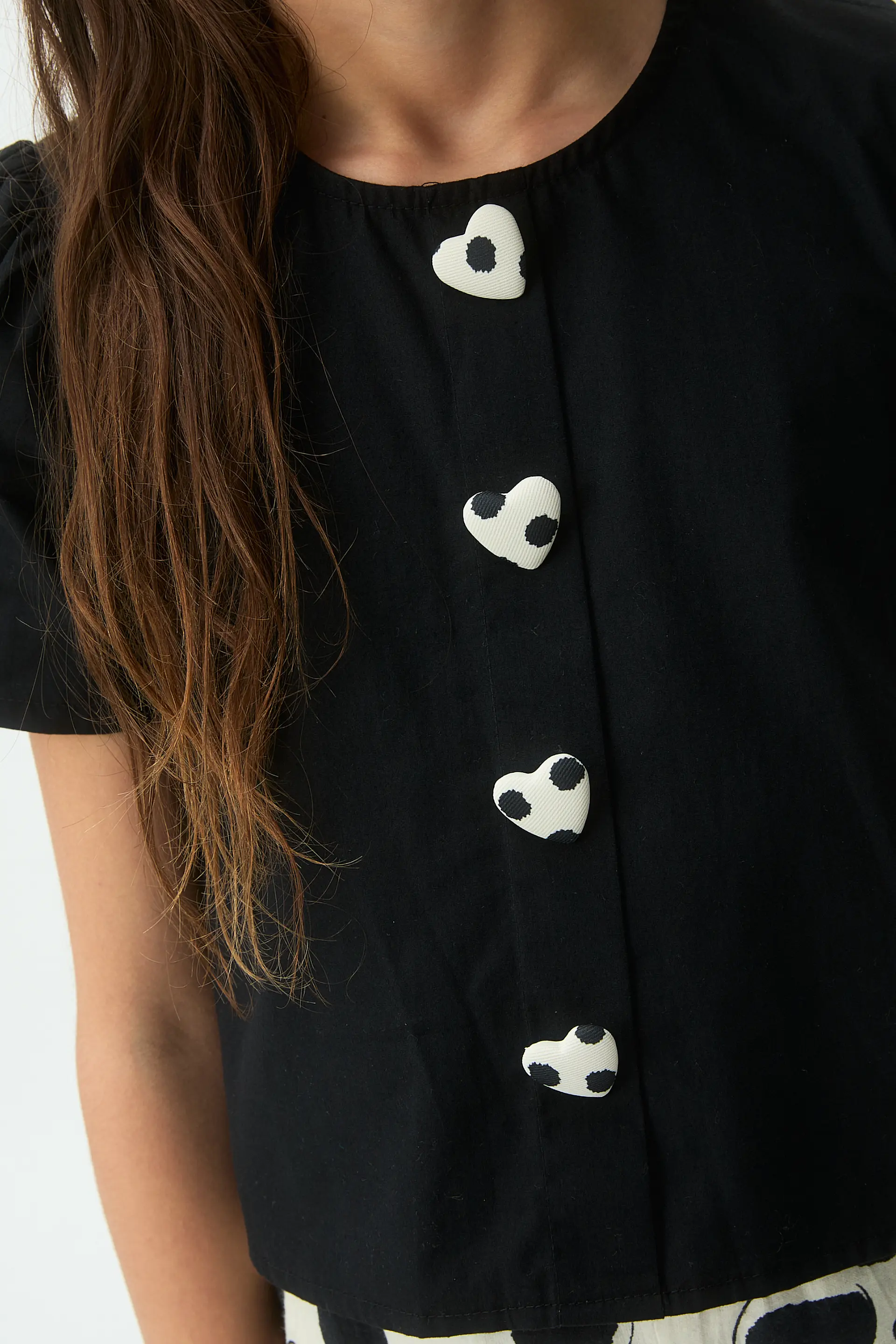 Top de niña 100% algodón negro - Image 3