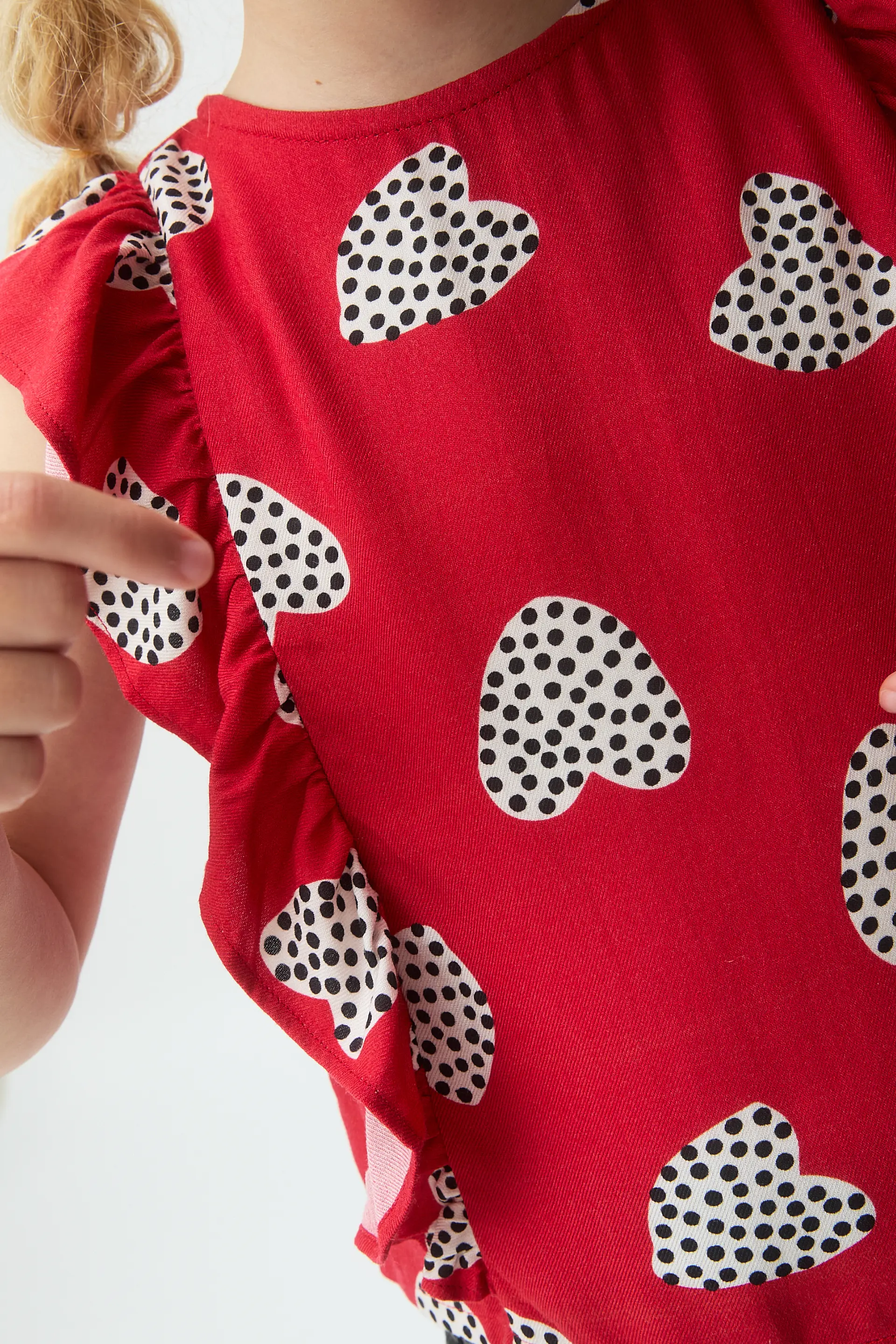 Top de niña con estampado Harmony Red - Image 3