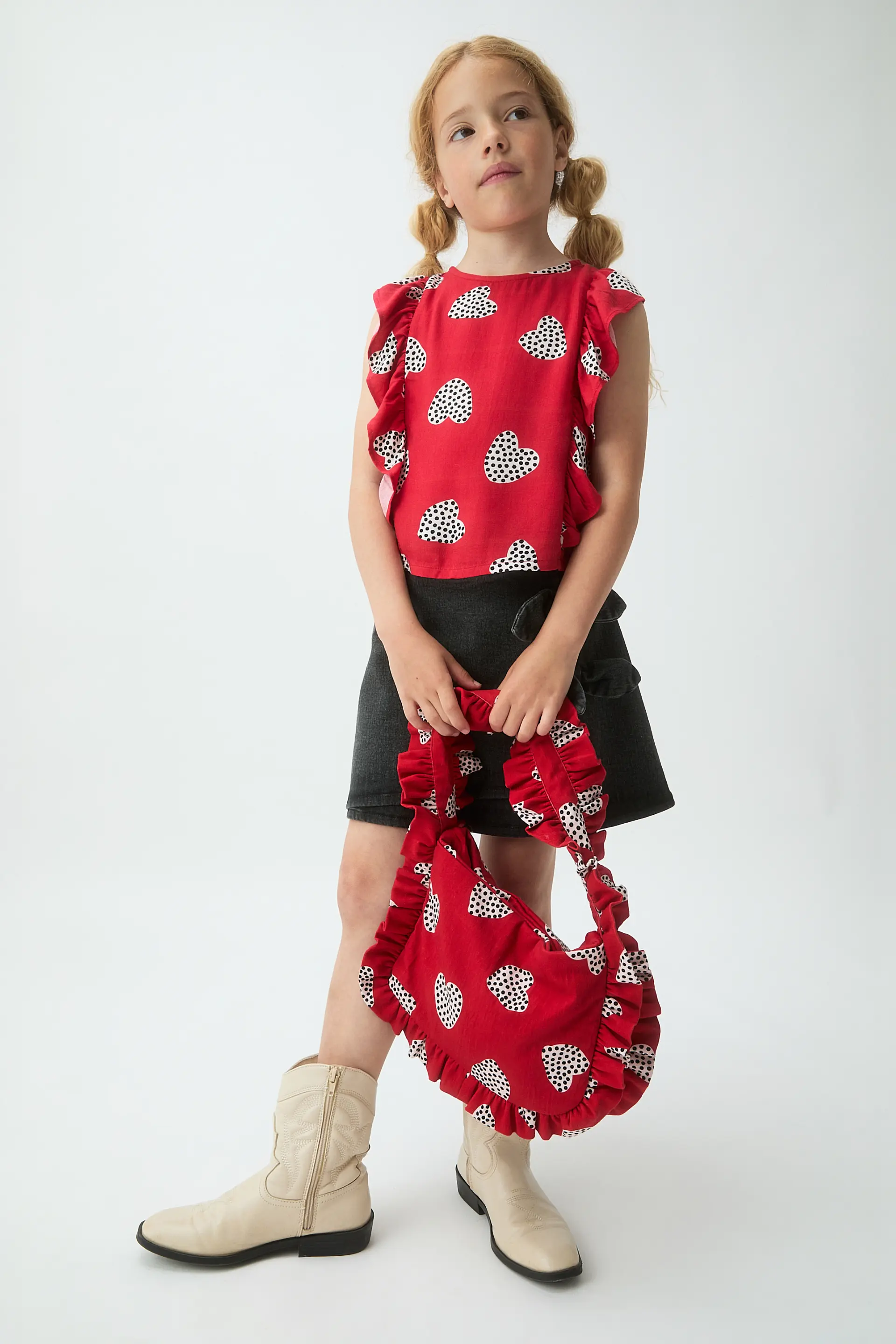 Top de niña con estampado Harmony Red - Image 4