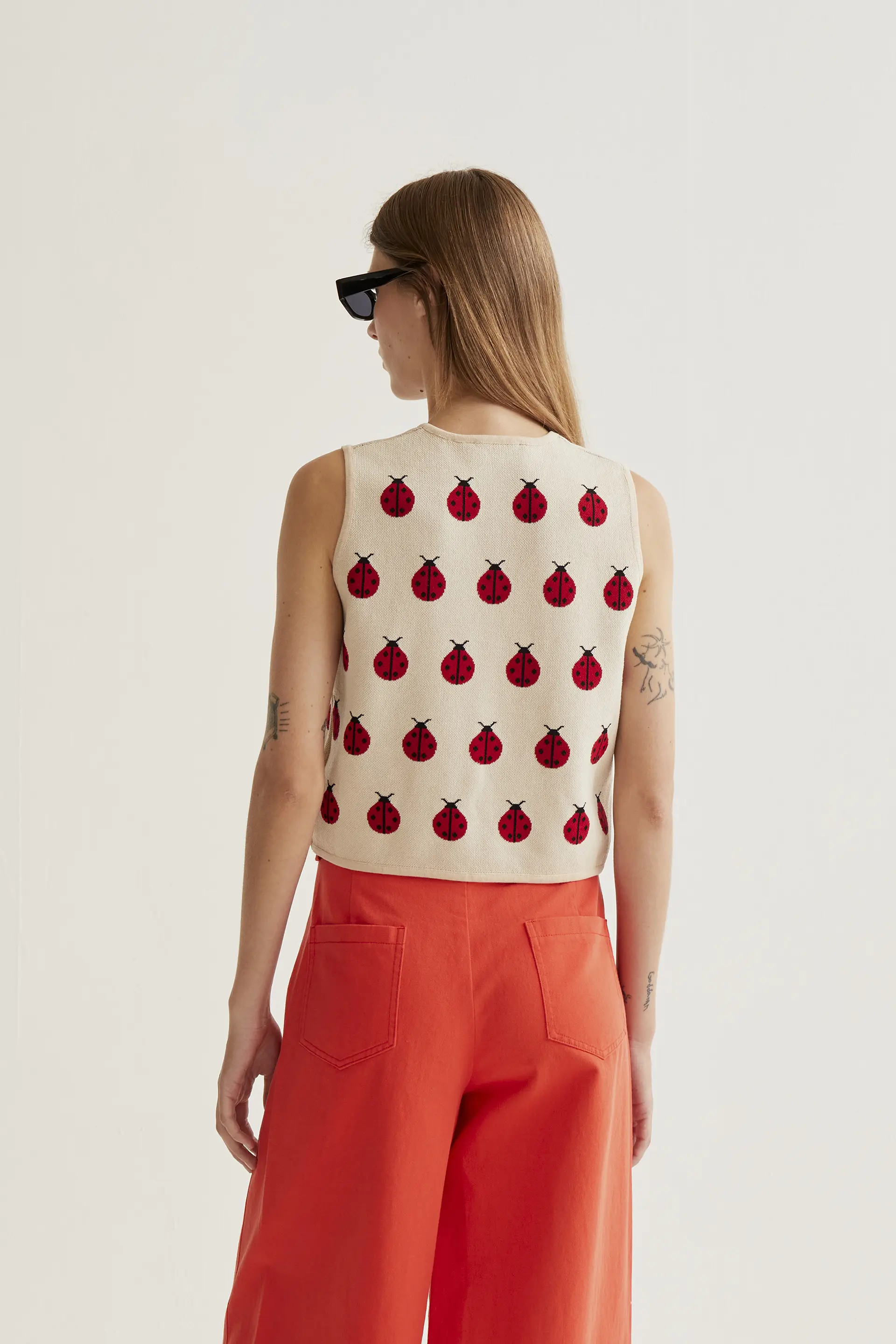 Top de punto con estampado Red Coccinella - Image 3