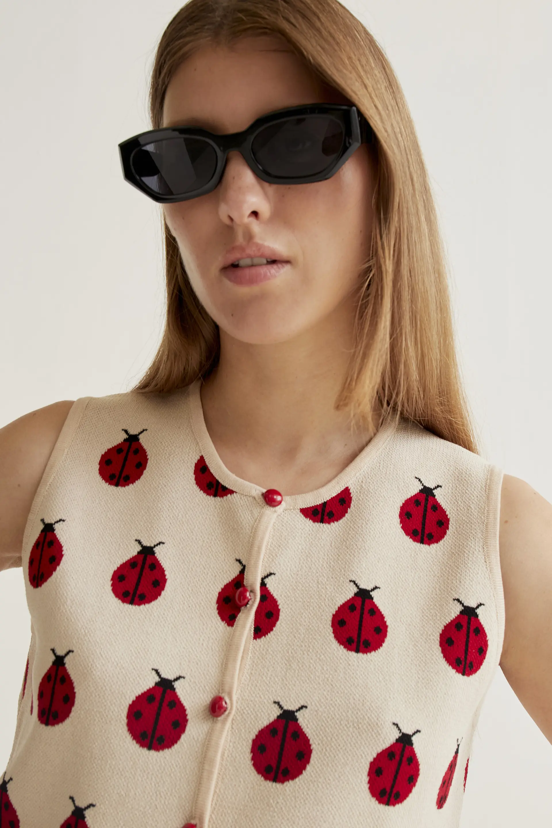 Top de punto con estampado Red Coccinella - Image 6