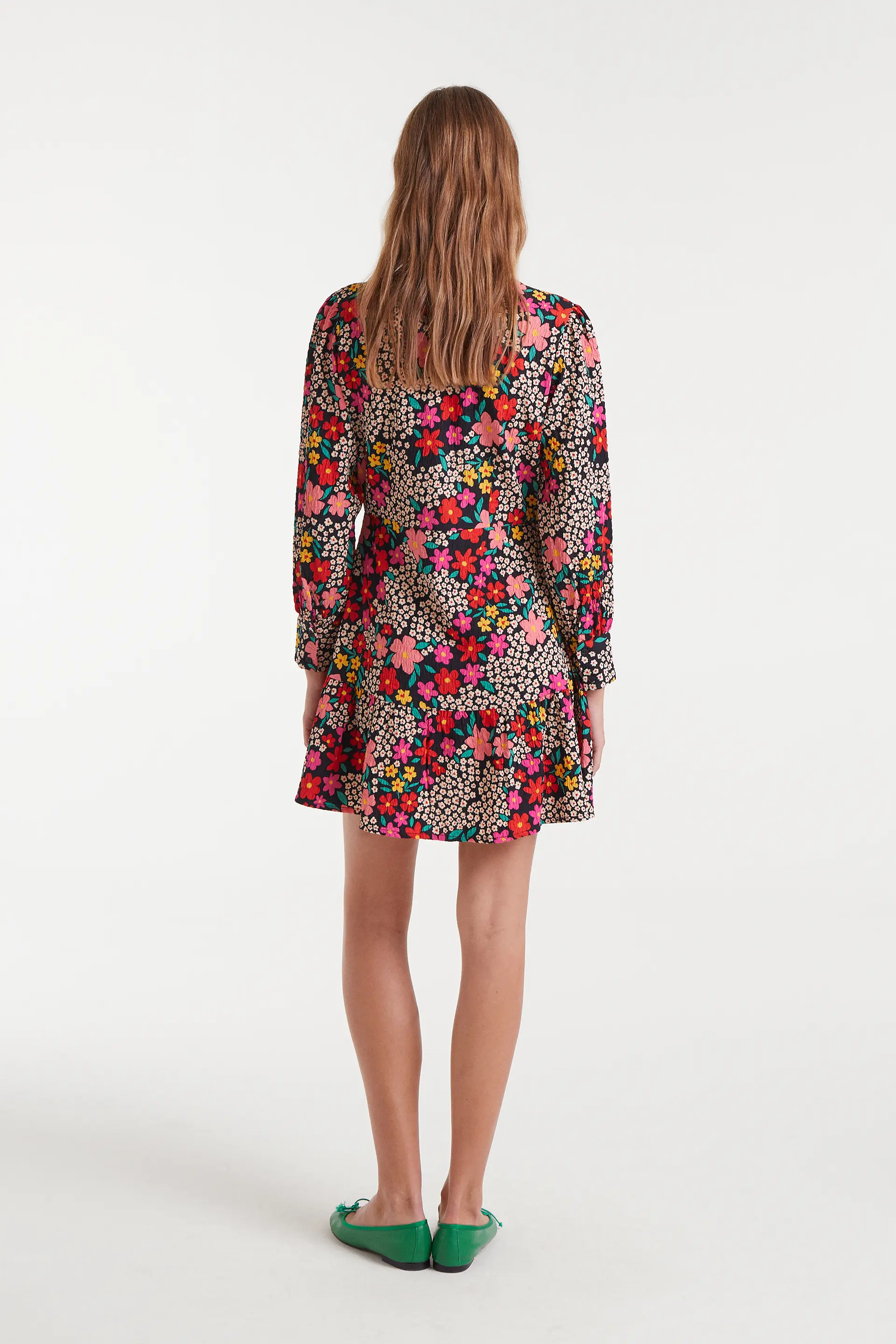 Vestido corto con estampado Giardino - Image 3