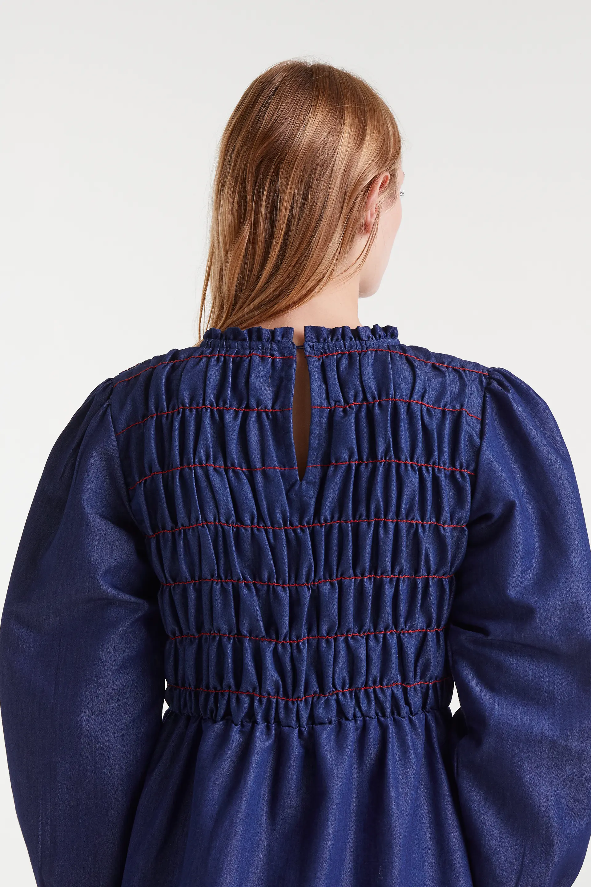 Vestido midi 100% algodón chambray azul - Image 4